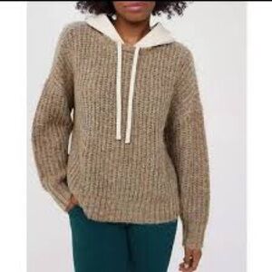 Aerie Offline NWT Women’s Oversized Cozy Ribbed Chunky Sweater Hoodie Size M